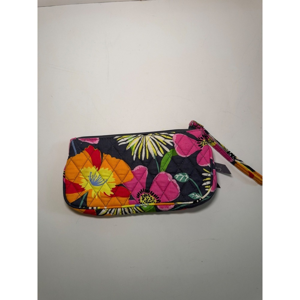 Vera Bradley Floral Wristlet Wallet Zip Pouch Clutch Bag